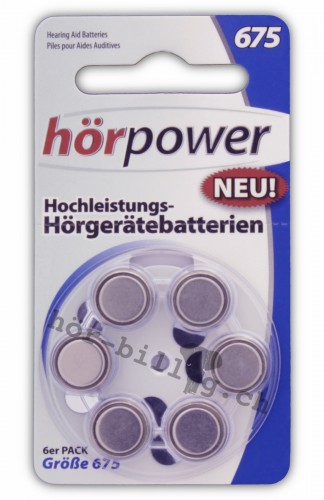 hörpower 675 Hörgerätebatterien 60 Stk.