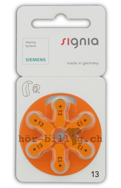 Siemens Signia S 13 Hörgerätebatterien 60 Stk.
